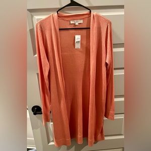 Loft Womens Peach Cardigan Size Medium NWT